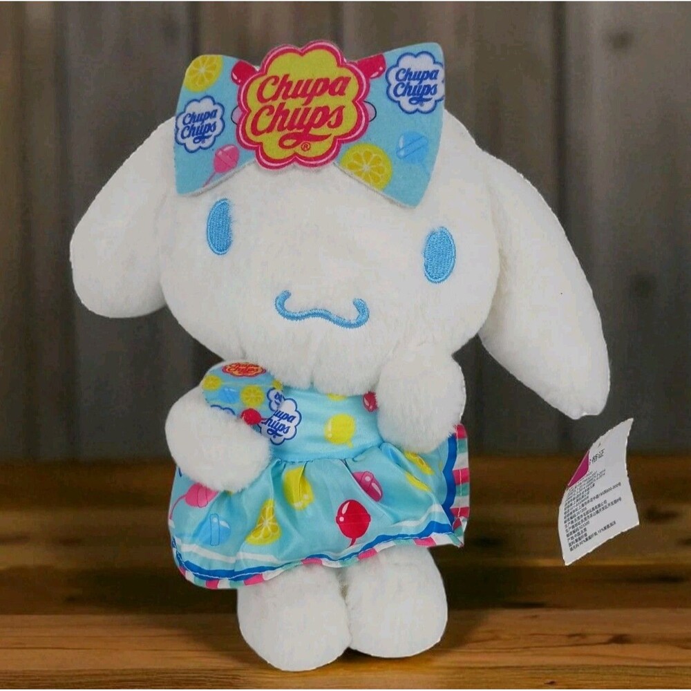 Sanrio Cinnamoroll Chupa Chups Candy White Rabbit Collab Plush Toy 10'' With Tag